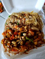 Combination Plate with Kung Pao Chicken